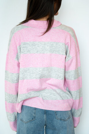 MAELYNE blouse rose/gris