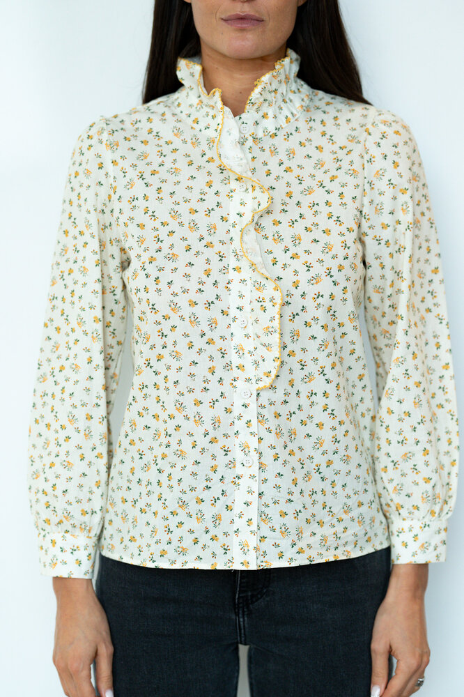 VIRELYA chemise écru/jaune VIRELYA chemise écru/jaune