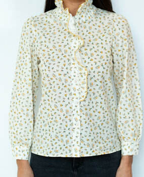 VIRELYA chemise écru/jaune