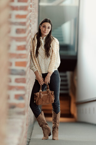 VIRELYA chemise écru/jaune