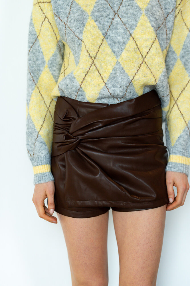 ILYSSA short-jupe marron