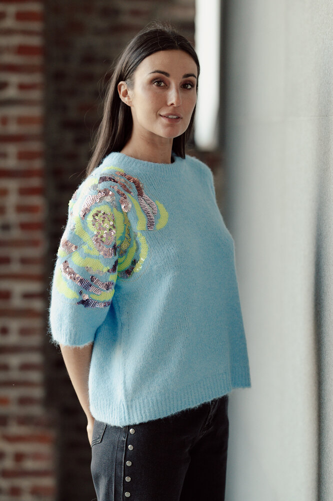 SIRYNE pull bleu clair