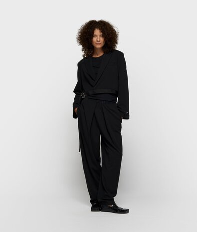 Pantalon plissé black