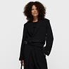Blazer ceinturé en crêpe black