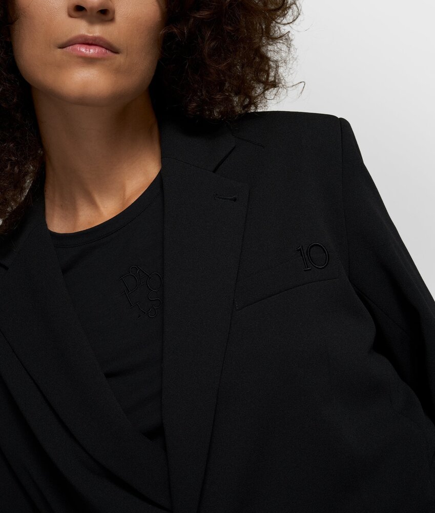 10DAYS Blazer ceinturé en crêpe black