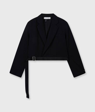 10DAYS Blazer ceinturé en crêpe black