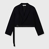 Blazer ceinturé en crêpe black