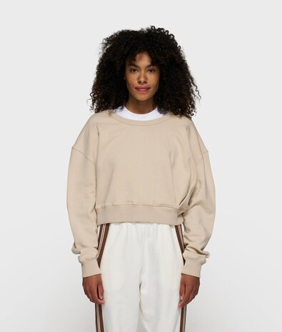 10DAYS Pull court froncé light earth