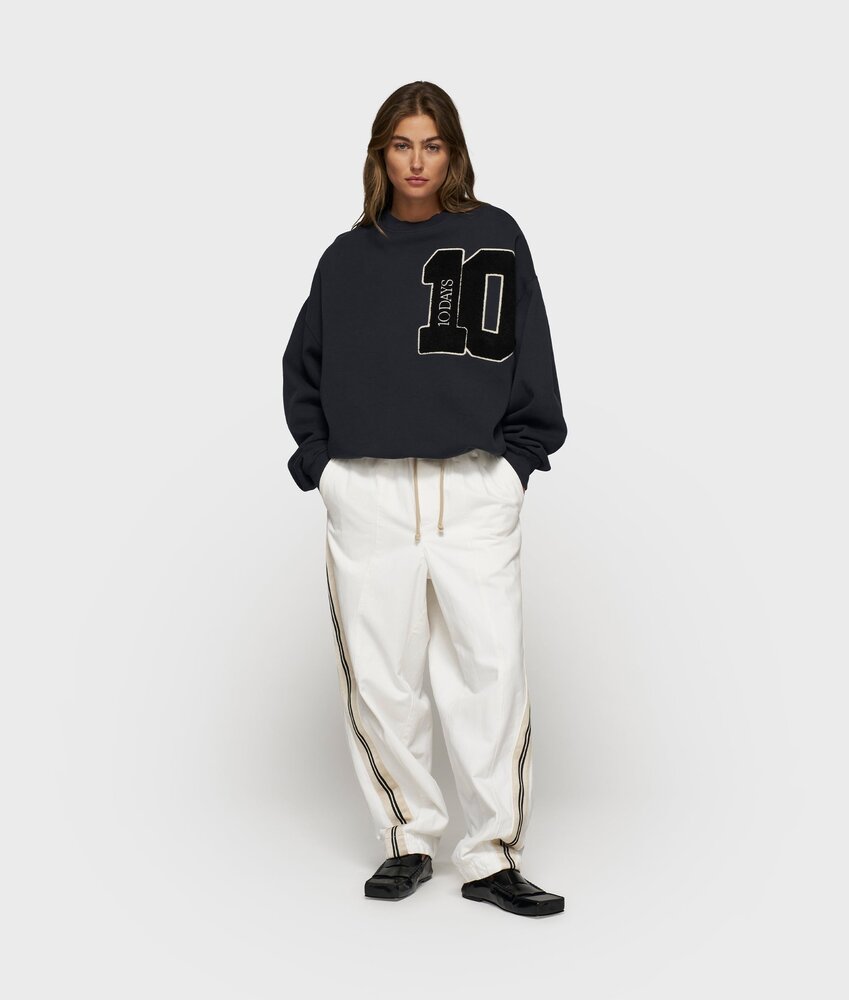 10DAYS Pull de baseball taille 10 dark navy