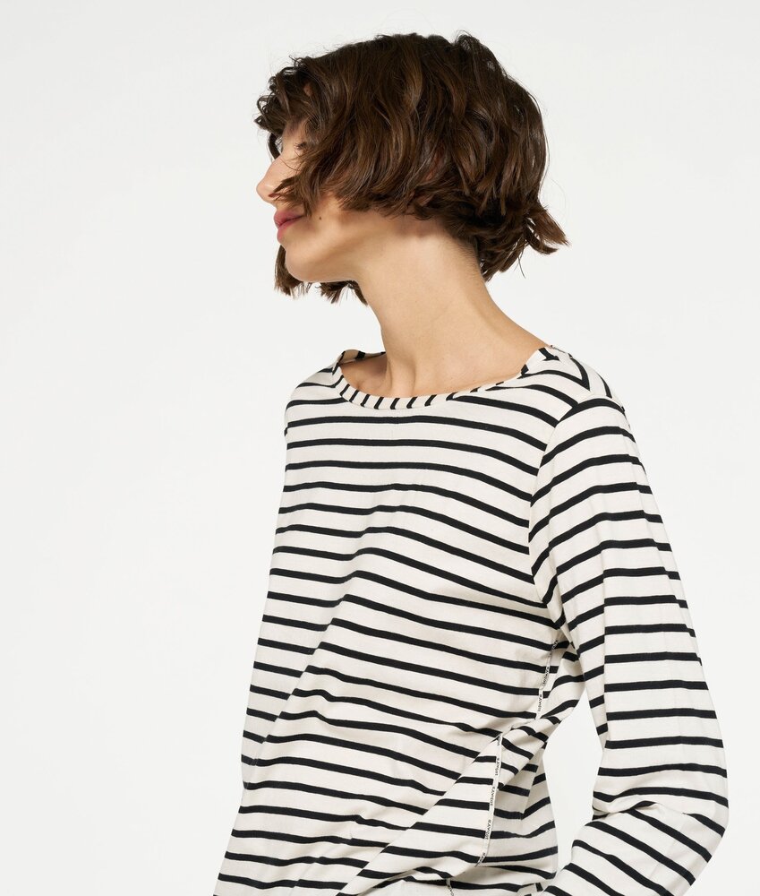 T-shirt à manches longues à rayures white black T-shirt à manches longues à rayures white black