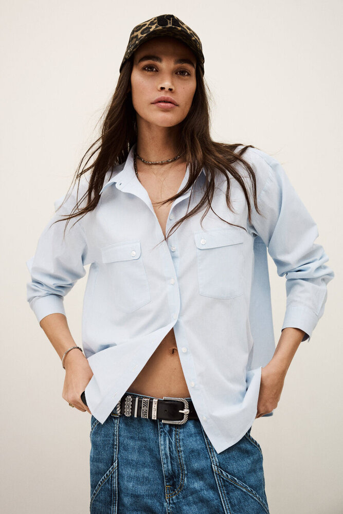 BA&SH PORZIA chemise bleu