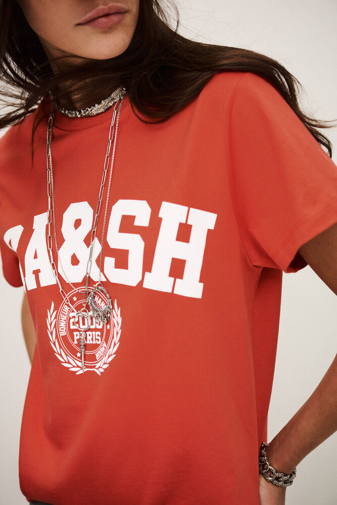 BA&SH IONI t-shirt rouge