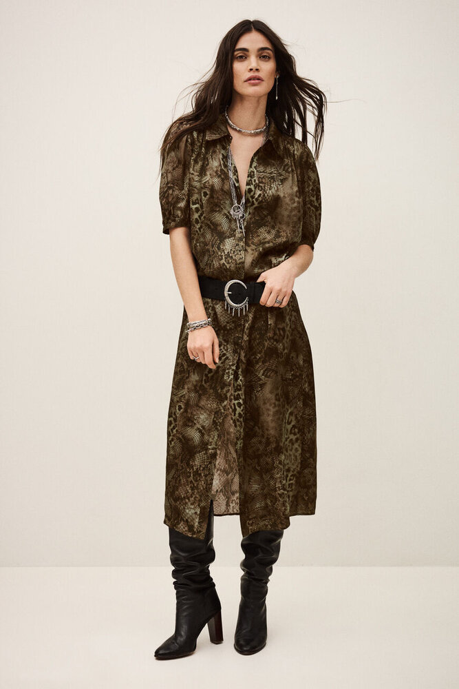 BA&SH CORMA robe kaki