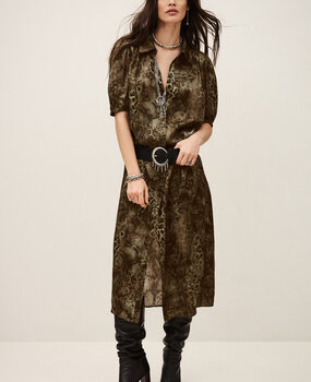 BA&SH CORMA robe kaki