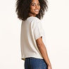 Pull ample en maille ajourée manches courtes écru Pull ample en maille ajourée manches courtes écru
