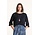 Pull  oversize maille fine col rond bleu encre