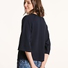 LA FEE MARABOUTEE Pull  oversize maille fine col rond bleu encre
