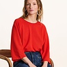 Pull  oversize maille fine col rond jaspe