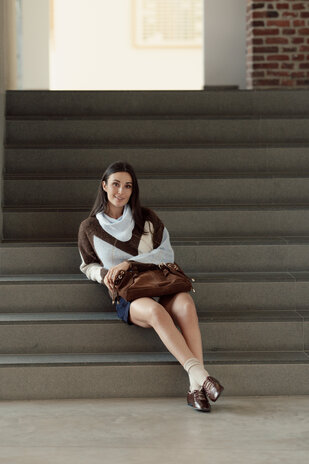 LUMEYA écharpe triangulaire bleu clair LUMEYA écharpe triangulaire bleu clair