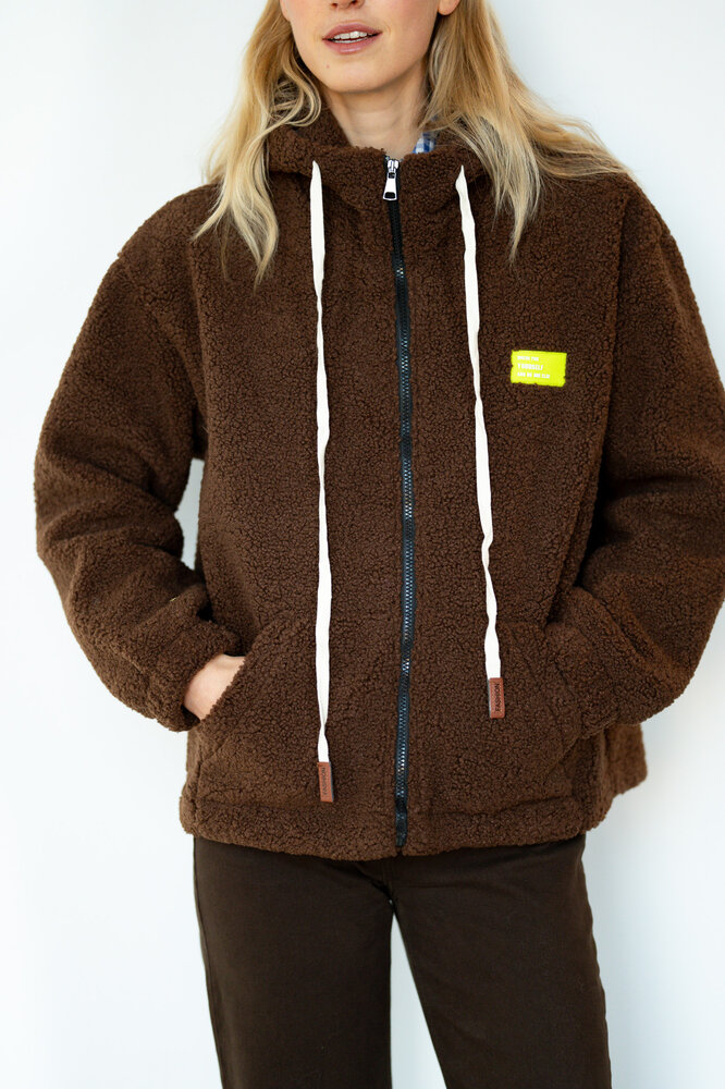 OPHELYNE veste molletonnée chocolat OPHELYNE veste molletonnée chocolat