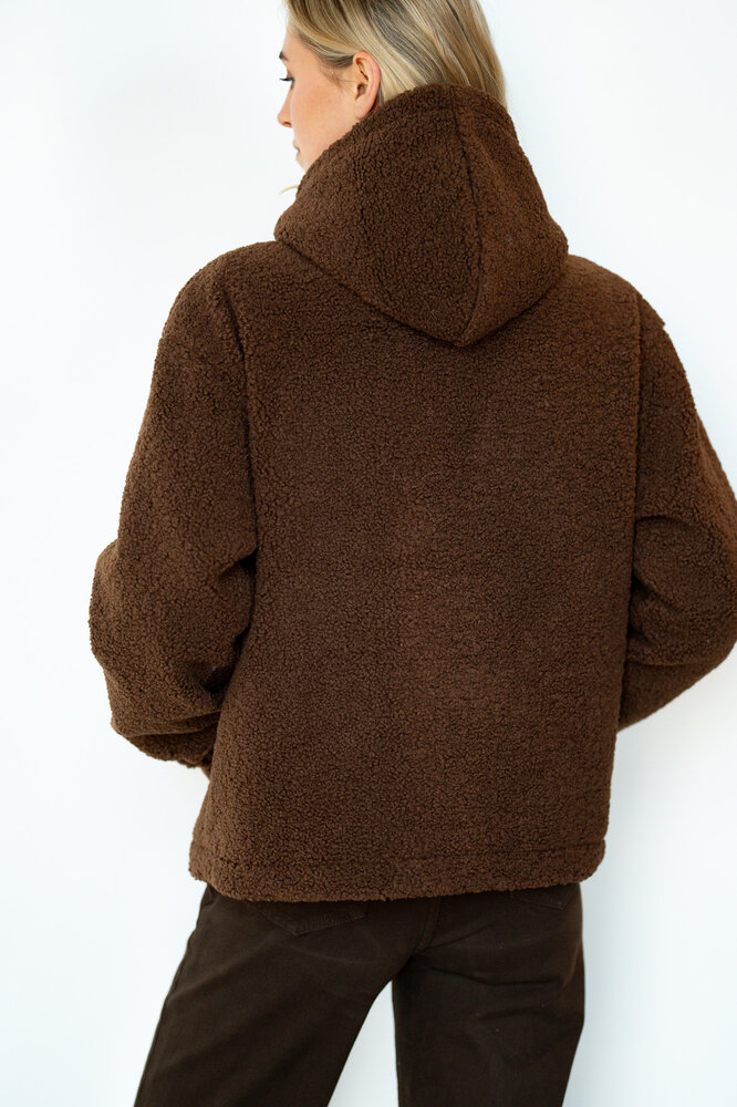 OPHELYNE veste molletonnée chocolat OPHELYNE veste molletonnée chocolat