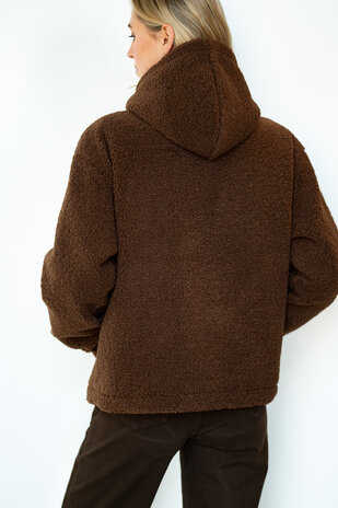 OPHELYNE veste molletonnée chocolat OPHELYNE veste molletonnée chocolat