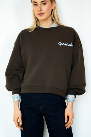 AURELYA pull choco/bleu