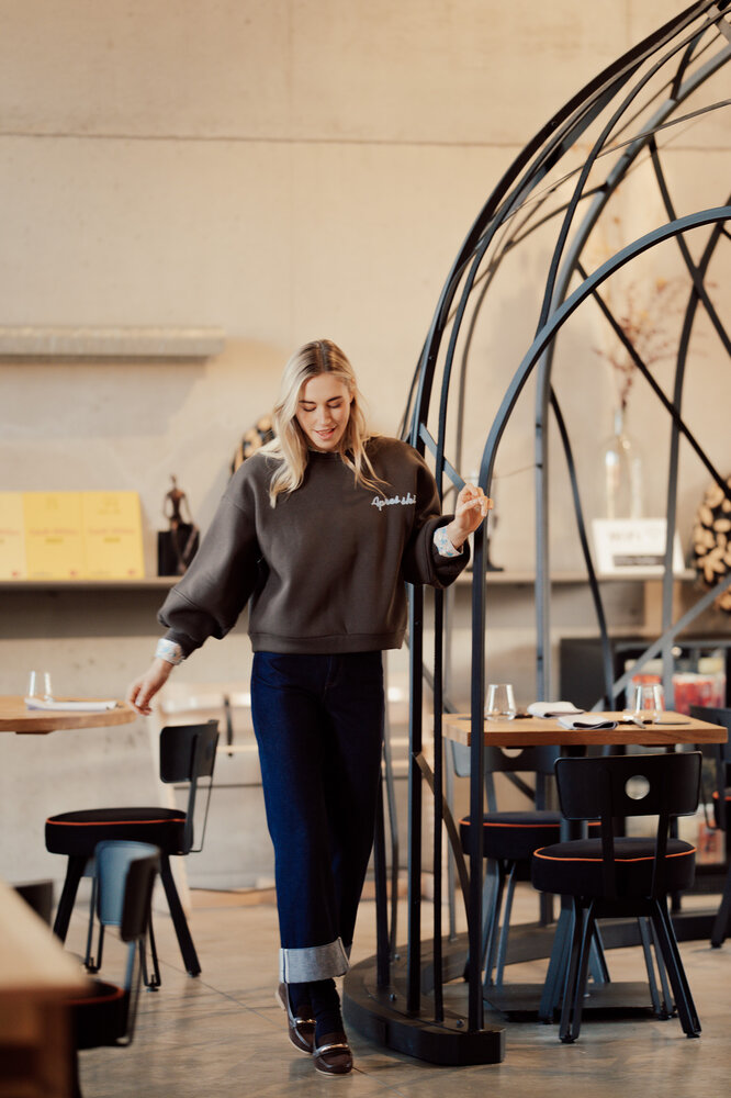 AURELYA pull choco/bleu AURELYA pull choco/bleu