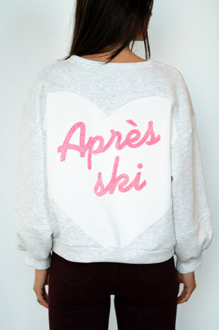 AURELYA pull gris/rose