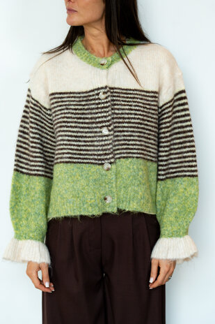 YSOLIA gilet vert/jaune