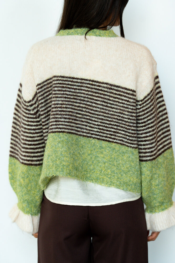 YSOLIA gilet vert/jaune