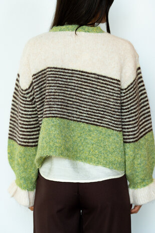 YSOLIA gilet vert/jaune