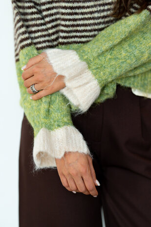 YSOLIA gilet vert/jaune