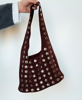 ELODIE sac clouté bordeaux