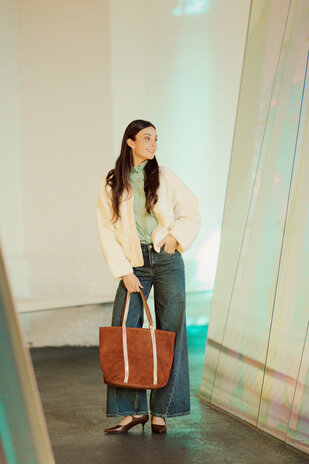 OPHIDIA sac fourre-tout cognac