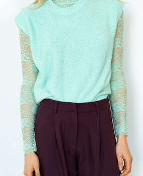 BENNIE pull sans manches vert d'eau