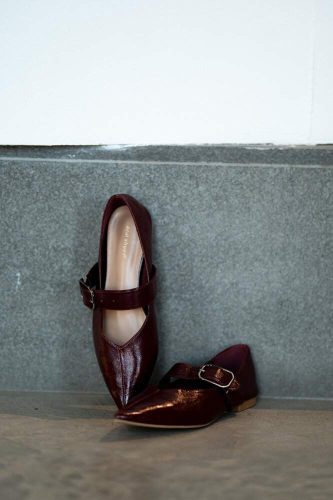 JUSTINE ballerines bordeaux