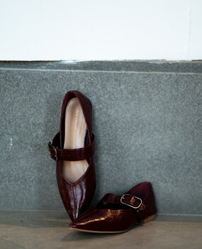 JUSTINE ballerines bordeaux