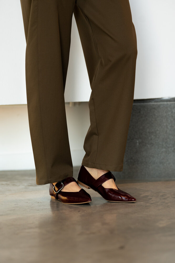 JUSTINE ballerines bordeaux