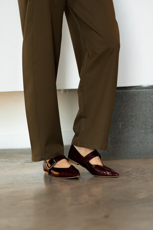 JUSTINE ballerines bordeaux