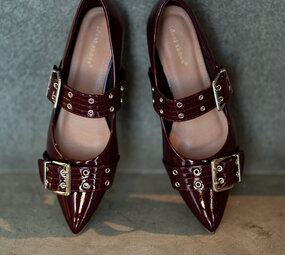 GHANA ballerine rouge foncer