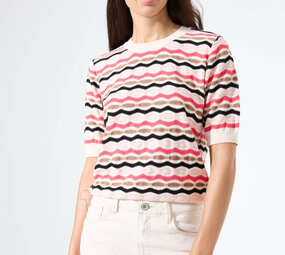 GARCIA JEANS Pull avec motif blanc