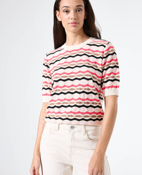 GARCIA JEANS Pull avec motif blanc