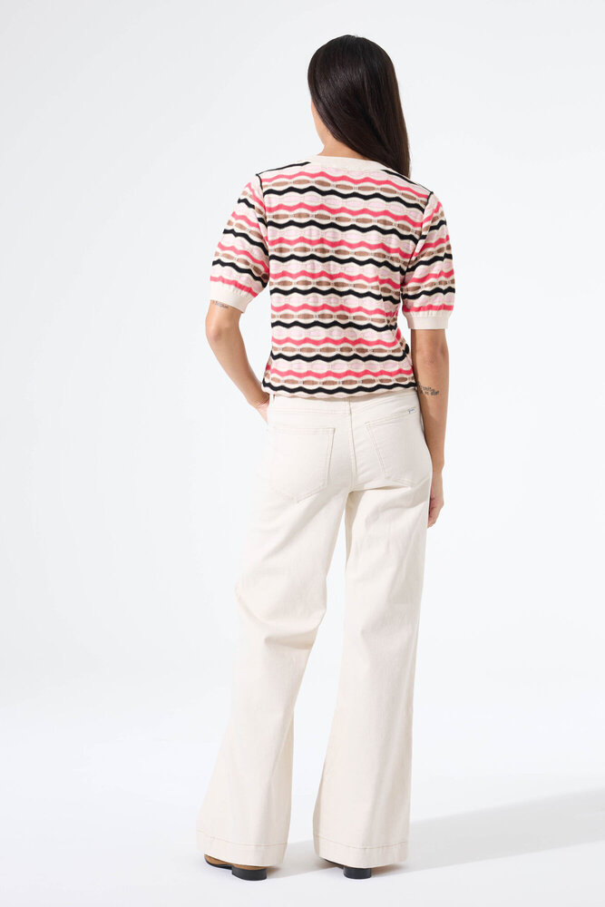 GARCIA JEANS Pull avec motif blanc