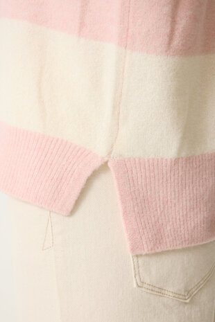 GARCIA JEANS  Pull rayé rose