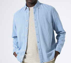 GARCIA JEANS Chemise en denim bleu