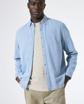 GARCIA JEANS Chemise en denim bleu