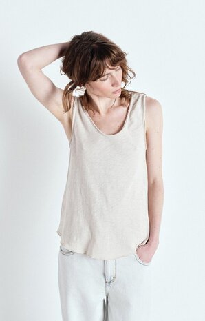 AMERICAN VINTAGE SONOMA débardeur mastic vintage