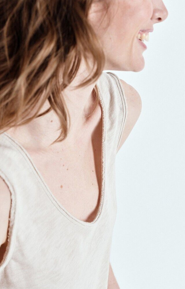 AMERICAN VINTAGE SONOMA débardeur mastic vintage