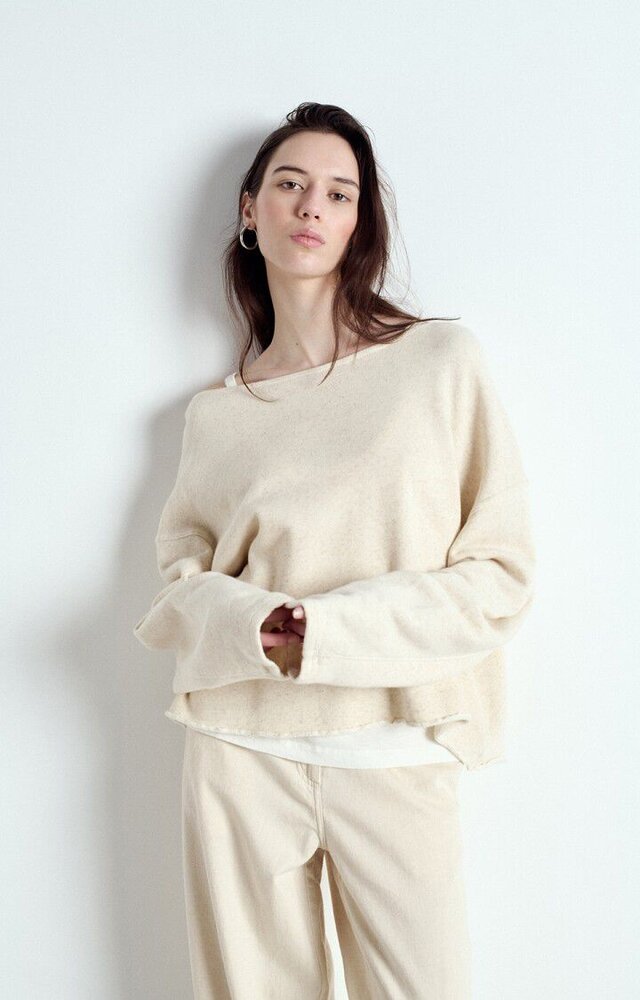 AMERICAN VINTAGE ITONAY sweat ecru chine